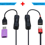 USB Splitter with ON/Off Switch [3.3FT], RIITOP USB 2.0 Extension Male to Fema
