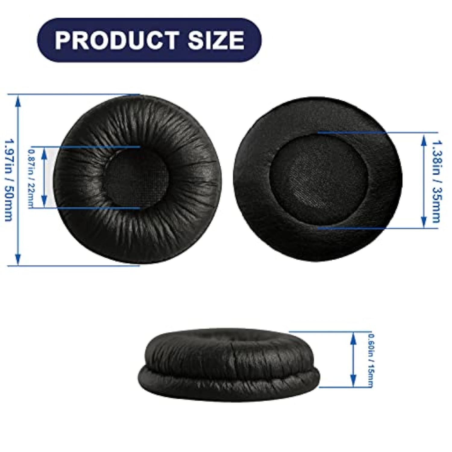 Ear Cushions For Plantronics Headset Replacement Ear Pads Compatible With Plantronics Hw251N Hw261N Hw510 Hw520 Blackwire C320 3210 3220 3320 Jabra Biz 1500 Gn2000 Pro 920 9450 Headphones (4 Pack)