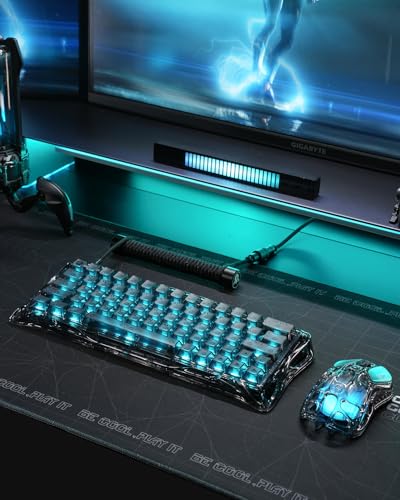 Mercury V60 Magnetic Gaming Keyboard, 8000Hz Polling Rate, Rapid Trigger Keyboard With Hall Effect Switches, 0.005Mm Precision, Hot-Swappable, Rgb, Wired For Windows/Mac - Onyx Crystal