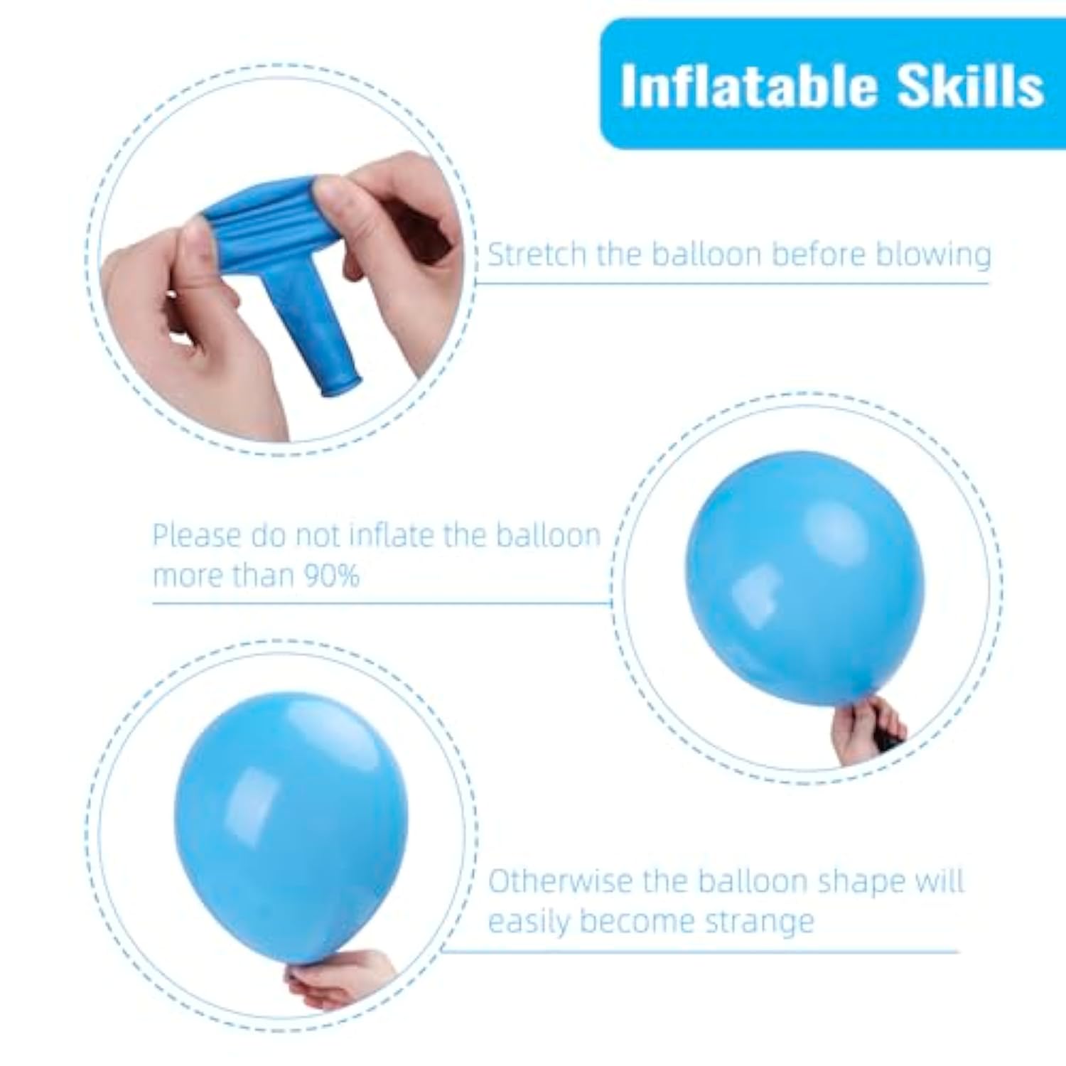 129Pcs Light Blue Balloons Different Sizes 18 12 10 5 Inch For Garland