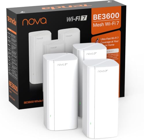 Wifi 7 Mesh System Be3600 Dual Band Mesh Wifi System For Home, Covers Up To 6,600 Sq. Ft., Seamless Mesh Network With 3 Gigabit Ports, Supports 160+ Devices, Mlo, Vpn, 4K Qam, Me3 Pro (3-Pack)