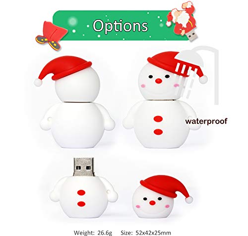 Christmas Usb Flash Drive 5 Pack 8Gb, Novelty Thumb Drive Thanksgiving Memory Stick Santa Claus, Christmas Tree, Elk, Snowman, Dog Pendrive New Year Gift U Disk