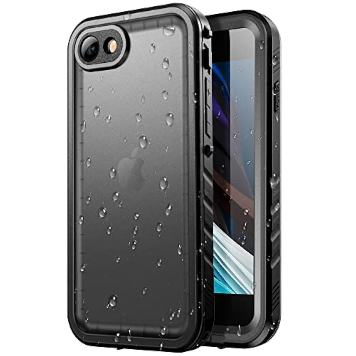 Waterproof Case For Iphone Se 3Rd 2022/Iphone Se 2Nd 2020/Iphone 7/8 - Full Body Shockproof Dustproof Phone Screen Protector Rugged Waterproof Case For Iphone Se3/Se2/7/8 (Black)