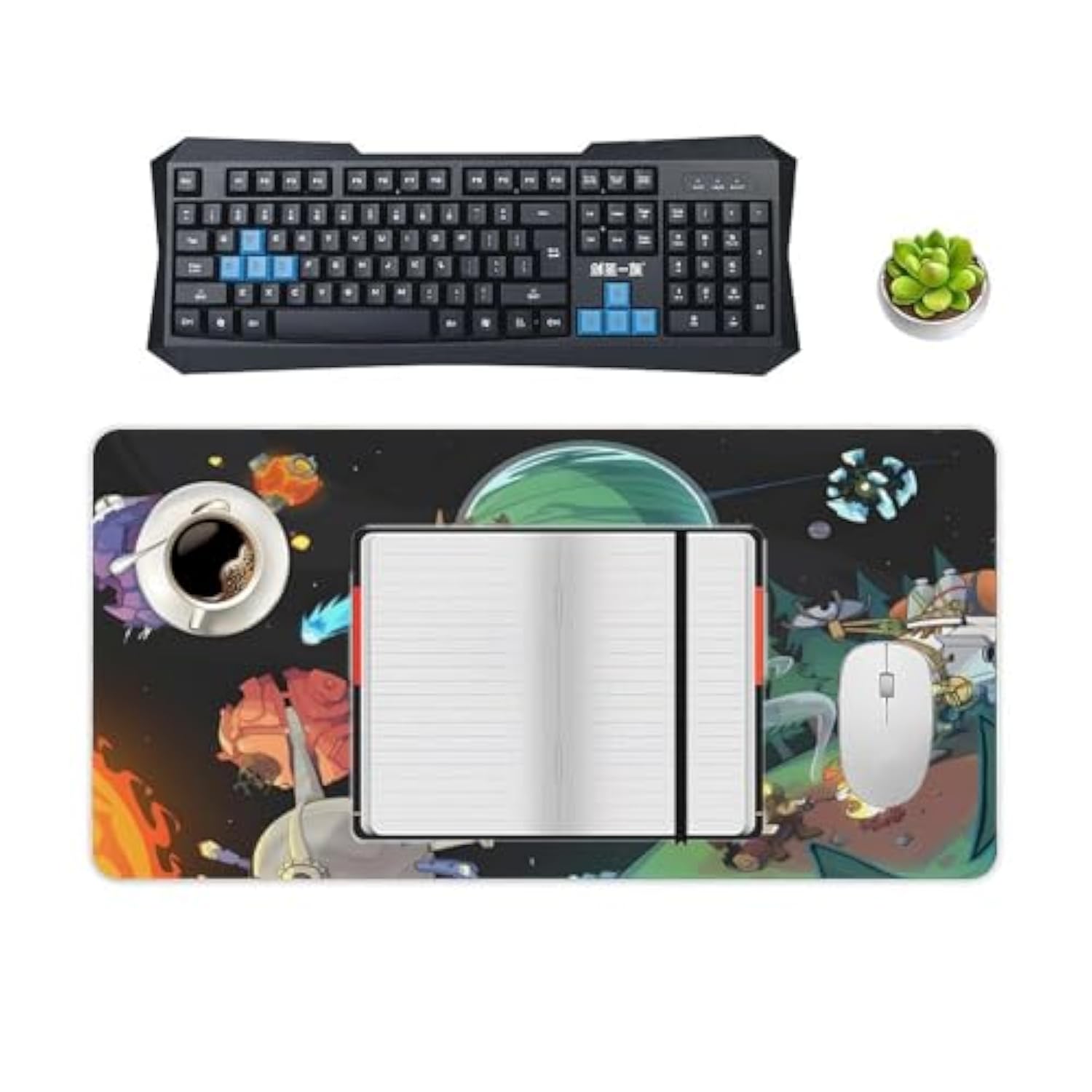 Gaming Mouse Pad, Outer Wilds Mouse Pad 11.8X23.6 Inch Large Extended Computer Mouse Mat Keyboard Full Desk Mousepad For Gaming, Office, Home