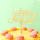 2026 Happy New Year Cake Topper with Star for Holiday Party Decorations