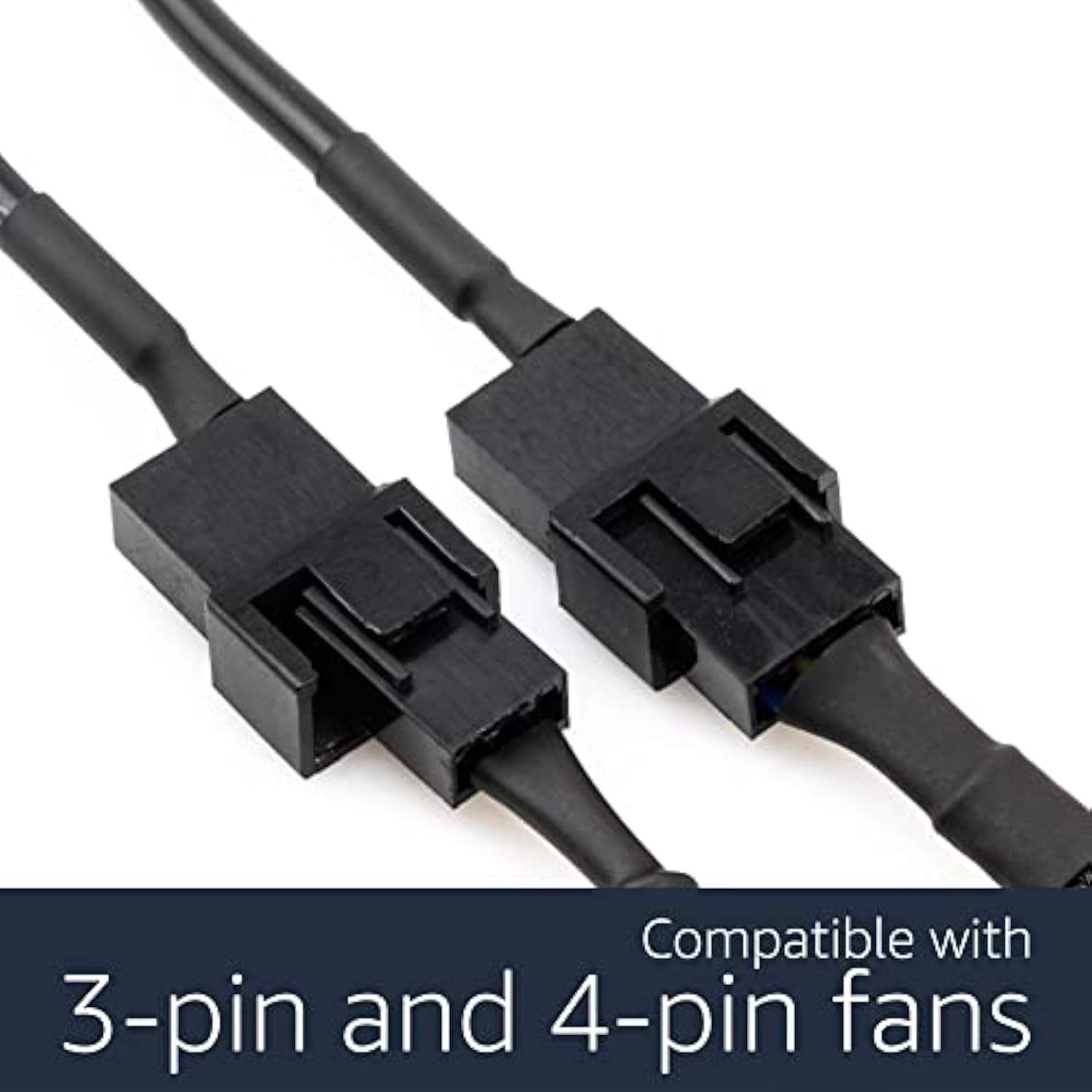 Crj Dc Plug To Dual Pc Fan Power Adapter Cable - 12-Inch (30Cm) - Power Two 3-Pin & 4-Pin Computer Cooling Fans With A Dc Power Supply