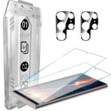 For Samsung Galaxy S25 Ultra Screen Protector 9H+ Tempered Glass [Auto Dust Free Tray] [Military Grade Shatterproof] [Case Fit] [Longest Durable] With Camera Lens Shield For Samsung S25 Ultra