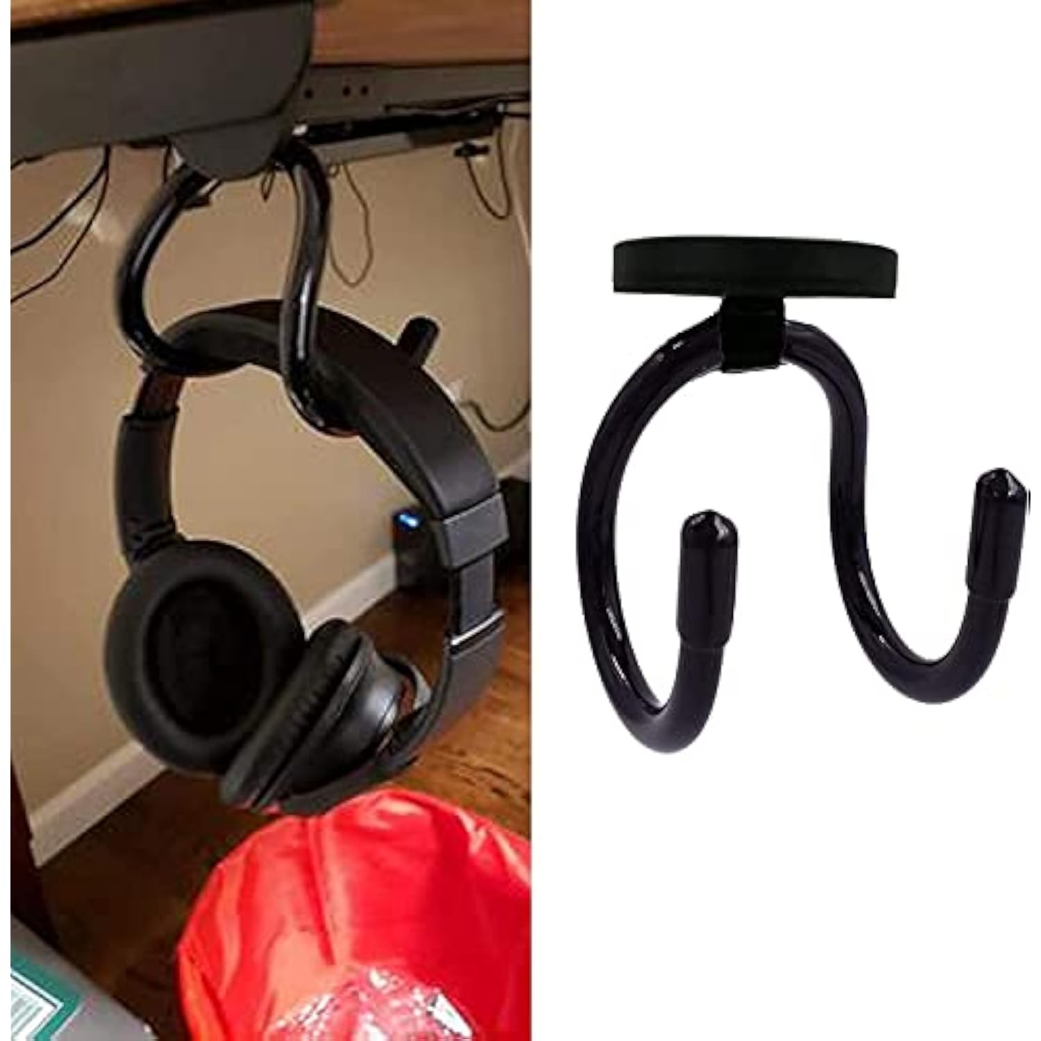 Magnetic Headset Holder Up To 1 Kg(2 Lbs), Adjustable Headphone Holder Headpho