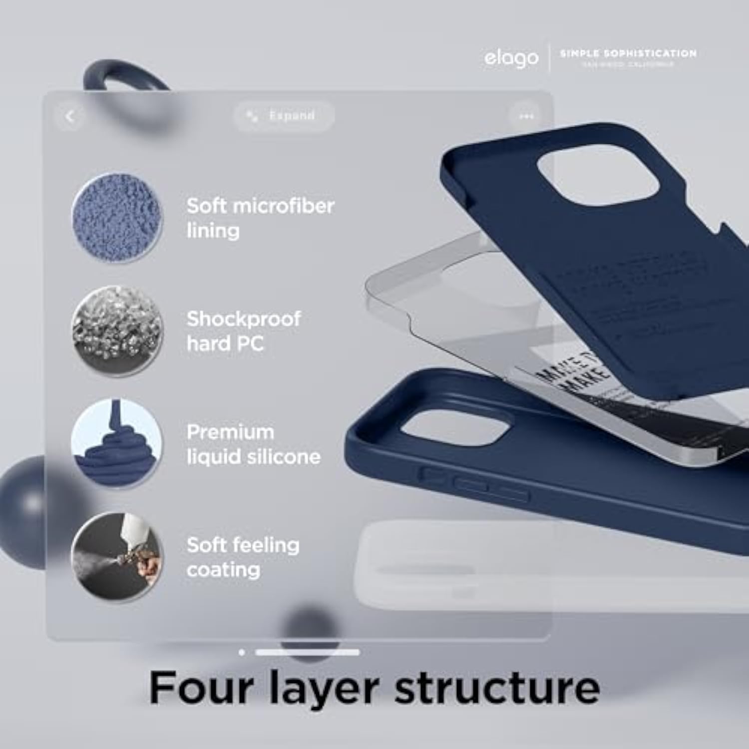 elago Premium Liquid Silicone Case for iPhone 15 - Durable Protection and Style