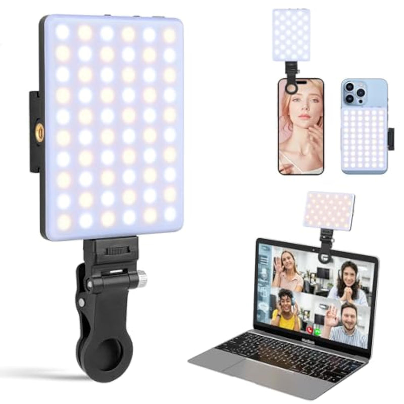 Rechargeable Clip Fill Video Conference Light, Selfie Light For Phone Android Camera Ipad Laptop Led Phone For Makeup Tiktok Selfie Vlog