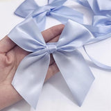 2Pcs Bow Garland Banner, Ribbon Bow Party Decorations For Baby Shower Girls Bow Coquette Birthday Party Decor (Blue)