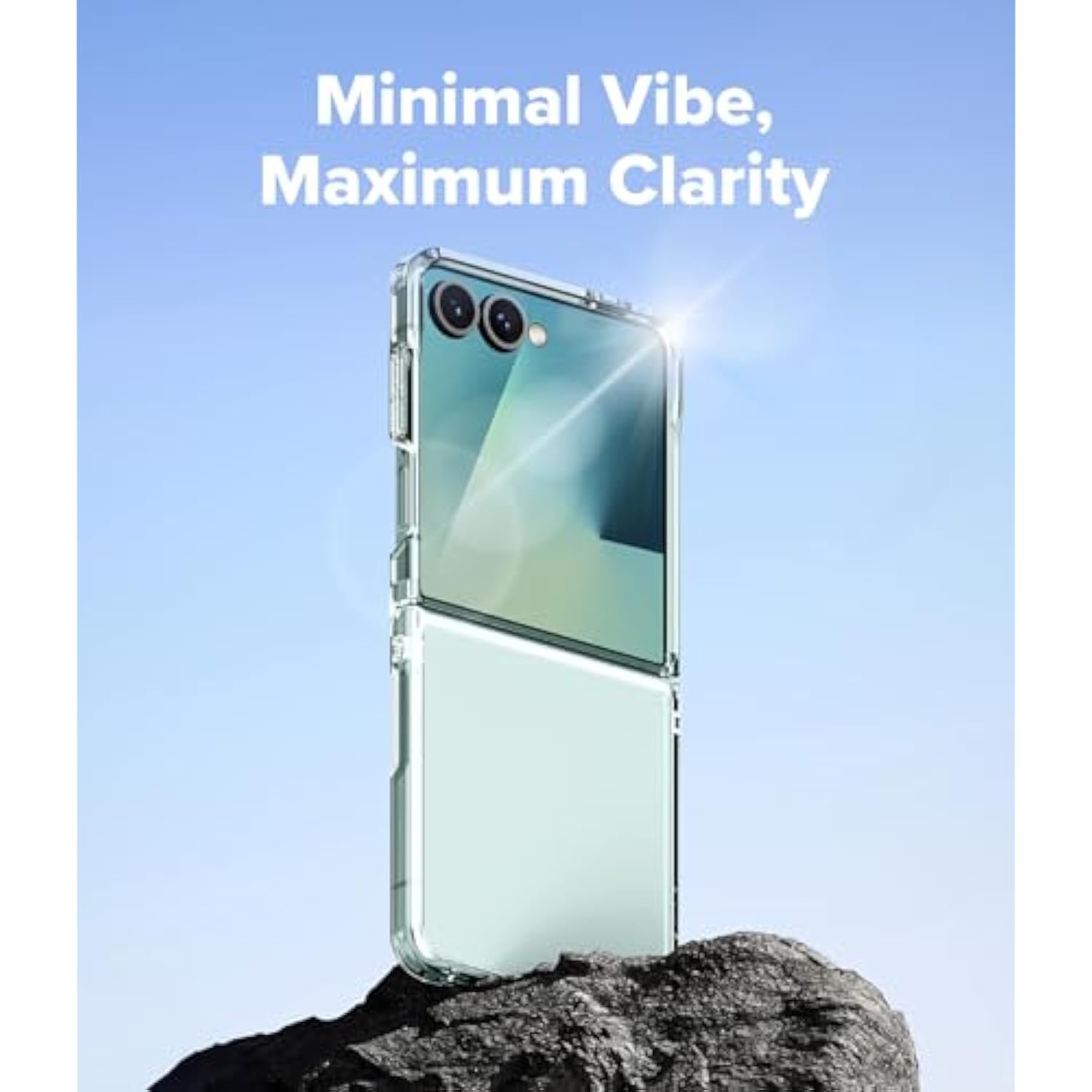 Ringke Fusion [Precision Meets Style] Designed for Samsung Galaxy Z Flip 7 Case, Lightweight Transparent Scratch Resistant Phone Cover for Women, Men - Clear