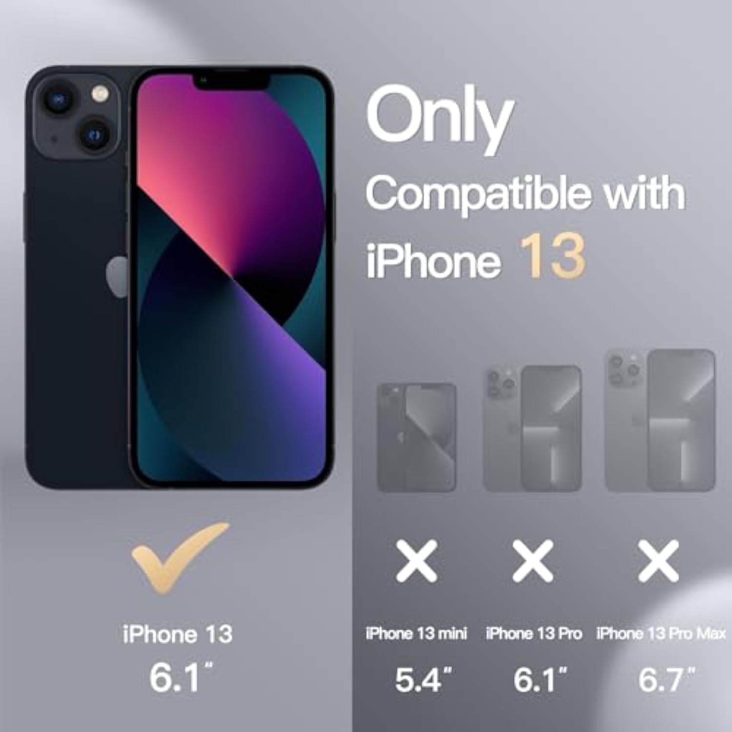 JETech Magnetic Silicone Case for iPhone 13 6.1-Inch, Compatible with MagSafe, Silky-Soft Touch Phone Cover with Camera Lens Full Protection (Black)