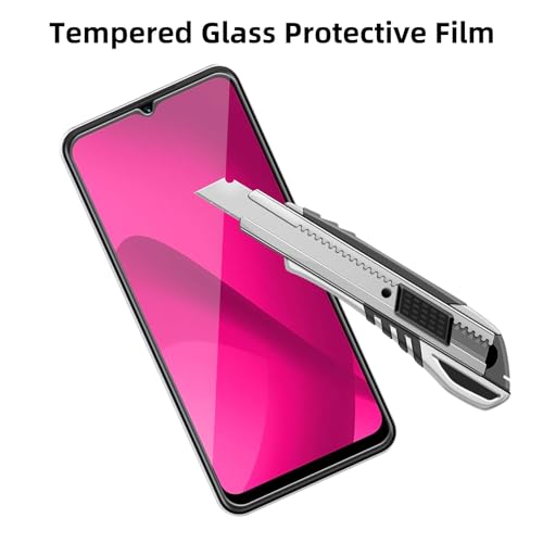4 Pack Glass Screen Protector Compatible for T-Mobile Revvl 8 / TMRV085G [9H Hardness]-HD Screen Tempered Glass, Scratch Resistant,Easy Install [Case