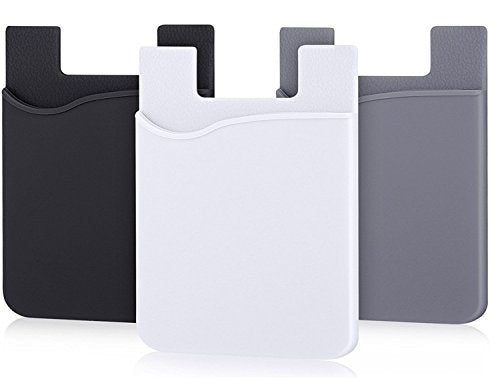 Cell Phone Wallet, Stick on Wallet (3 Pieces) (for Credit Card, Business Card & Id)
