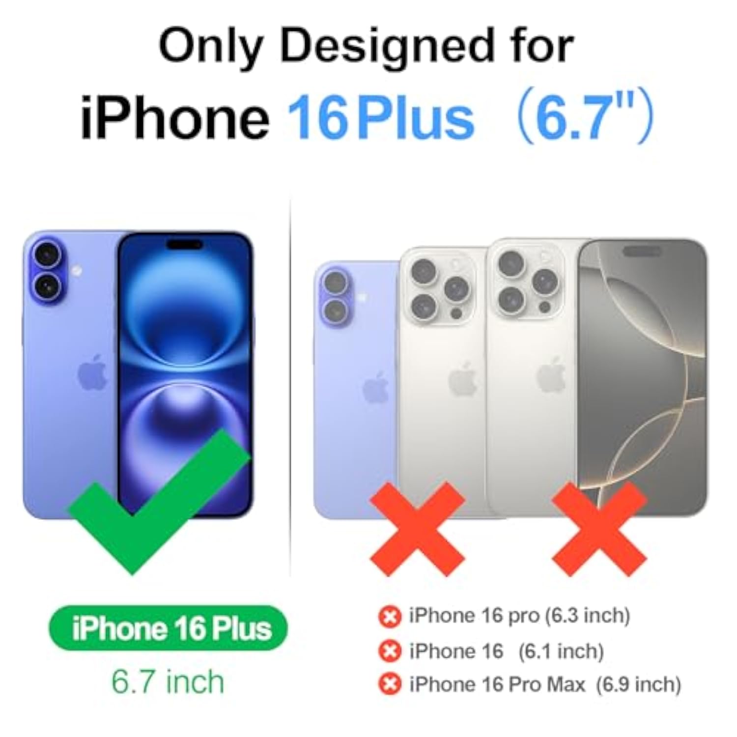 Compatible With Iphone 16 Plus Wallet Case,Rfid Blocking Pu Leather Phone Case Women Men Kickstand Flip Cover Wrist Strap Zipper Credit Card Holder Slots For Apple 16 Plus 6.7",Ultramarine