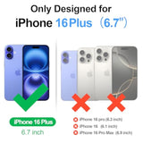 Compatible With Iphone 16 Plus Wallet Case,Rfid Blocking Pu Leather Phone Case Women Men Kickstand Flip Cover Wrist Strap Zipper Credit Card Holder Slots For Apple 16 Plus 6.7",Ultramarine