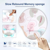 Ergonomic Mouse Pad With Wrist Support,Cute Floral Pattern Mouse Pads With Wrist Rest,Comfortable Mouse Pad For Home Office Gaming Work Computers Laptop With Non-Slip Pu Base (Rose Fantasy)
