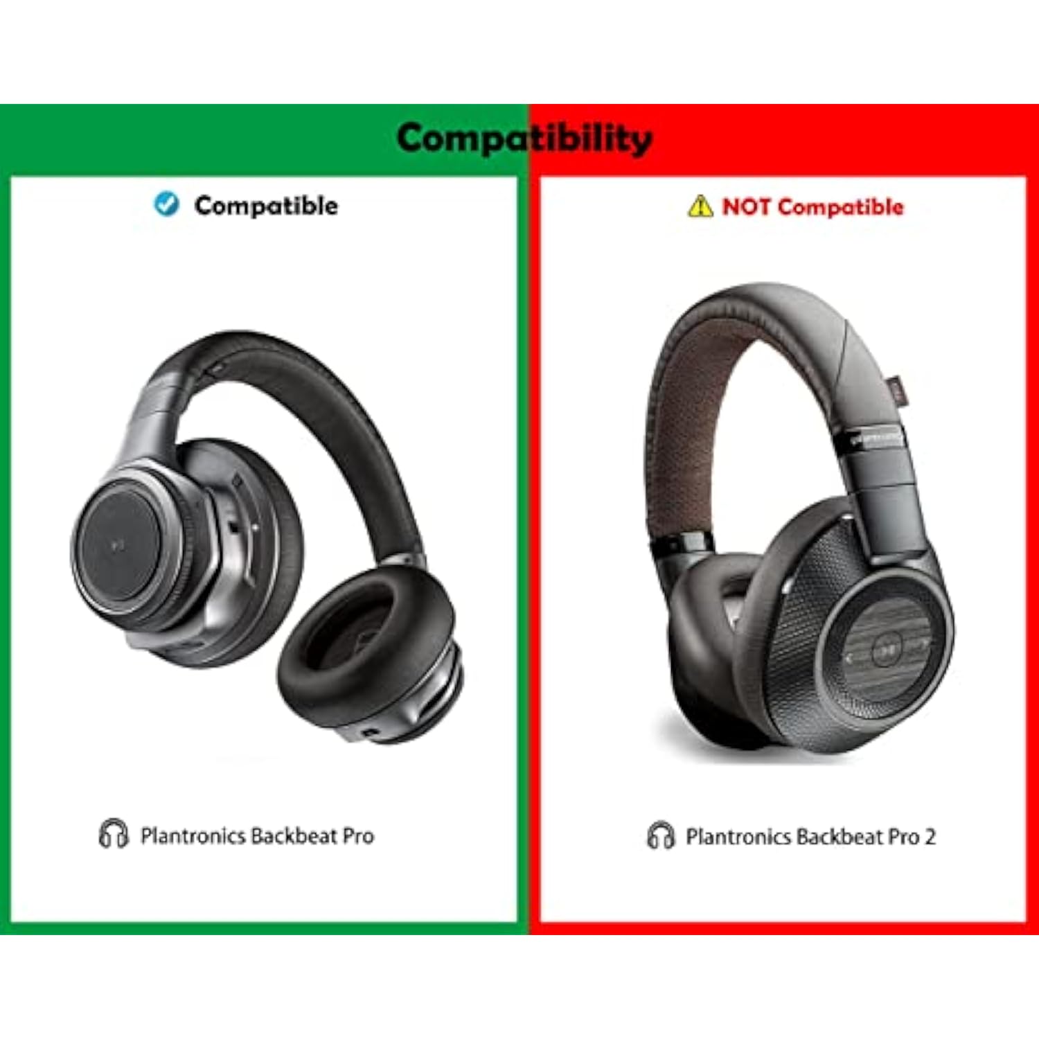 Professional Headphone Replacement Ear Pads Cushions Headset Earpads Compatible With Plantronics Backbeat Pro Wireless Noise Cancelling Headset Headphone