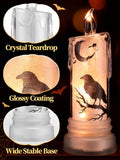 Crystal-Look Halloween LED Flameless Candles, 3 Pack