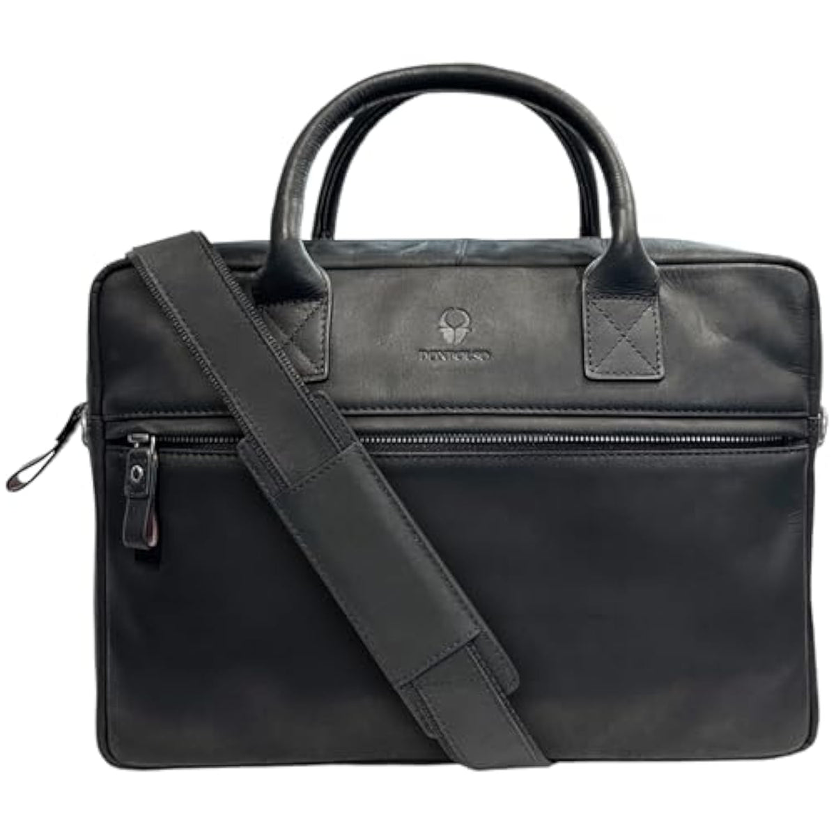 13 Inch Sleeve For Laptop, Black Leather, Organizational Compartments, Business Travel Ready, Handmade, Durable, Sophisticated Design, For Men And Women