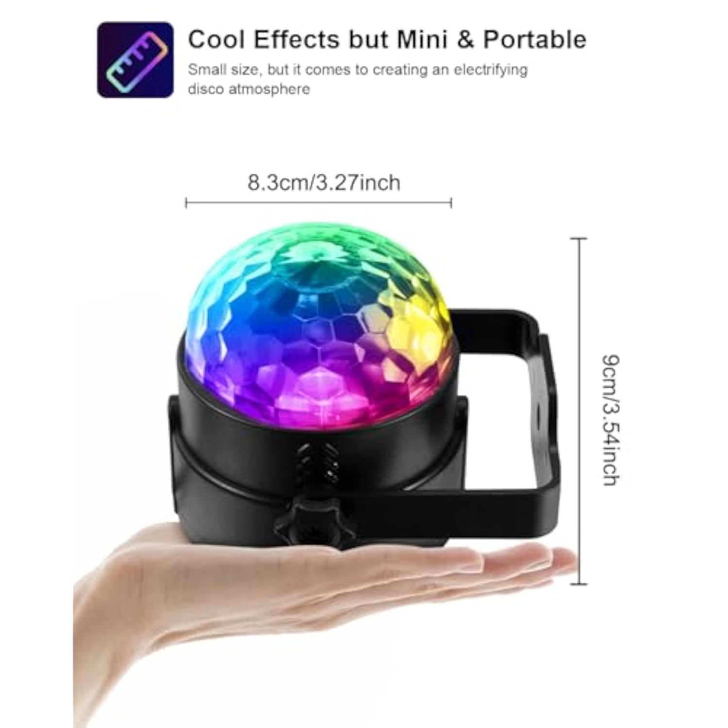 2-Pack Sound Activated Party Lights With Remote Control, Disco Ball Light, Dj Strobe Lamp For Home Room Dance Party Supplies White Elephant Gifts Birthday Christmas Halloween Party Decorations