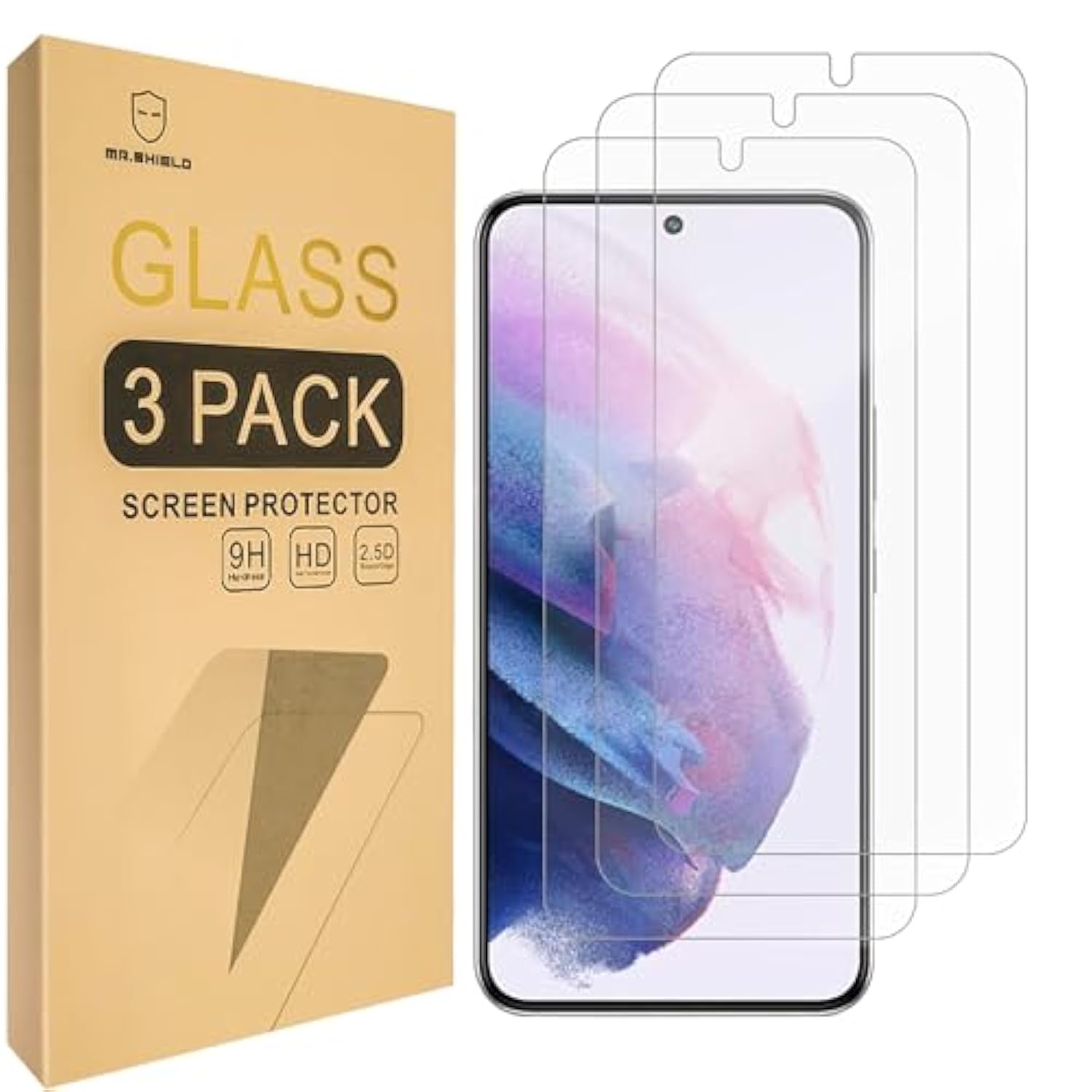 [3-Pack] Designed For Samsung Galaxy S22 5G [Fingerprint Unlock Compatible] [Tempered Glass] [Japan Glass With 9H Hardness] Screen Protector