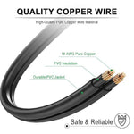 6Ft Extra Long 2 Prong Polarized Power Cord For Vizio-Led-Tv Smart-Hdtv E-M-Series Sound Bar 2 Slot Adapter-Ac-Wall-Cable:Iec-60320 Iec320 C7 To Nema 1-15P For Sharp Philips Led Tv Ps1 Ps2