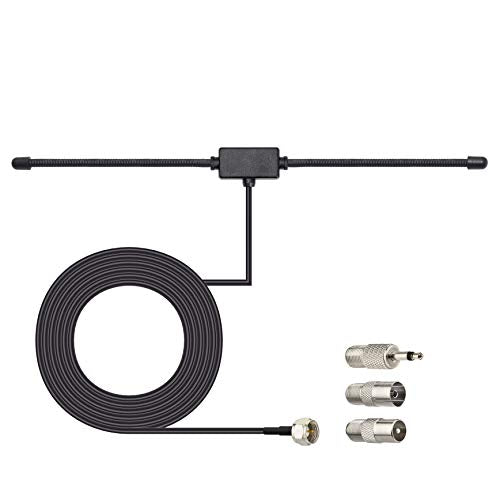 FM Radio Dipole Antenna for Stereo Receiver Indoor Pioneer Onkyo Yamaha Marantz Bose Wave Music System Home FM Radio AV Audio Video Home Theater