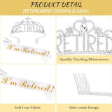 Retirement Tiara & Sash Set - Elegant Crown And Party Decorations For Celebrating A Woman'S New Chapter