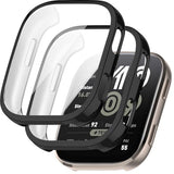 [2 Pack] Sturdy Case Compatible for Amazfit Bip 6 Screen Protector, Shock-Proof, Soft TPU Frame Plating Bumper Rugged Cover Overall Protection Shell