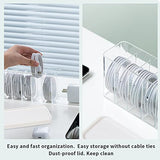 Charger Cable Cord Storage Organizer Box - 1 Pack With Lid - Easy Storage Without Cable Ties