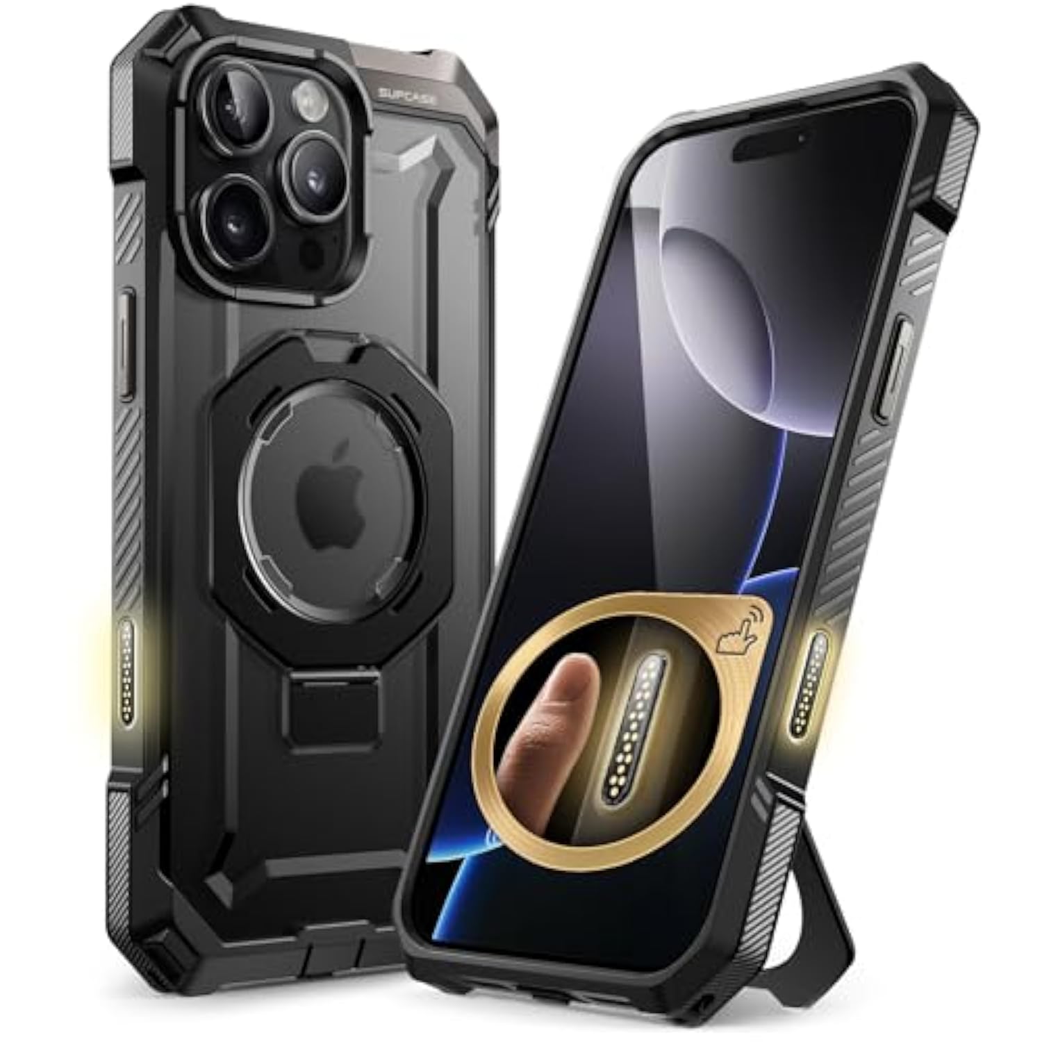 iPhone 16 Pro Max Case with Camera Control Button, Built-in Stand, MagSafe, Black