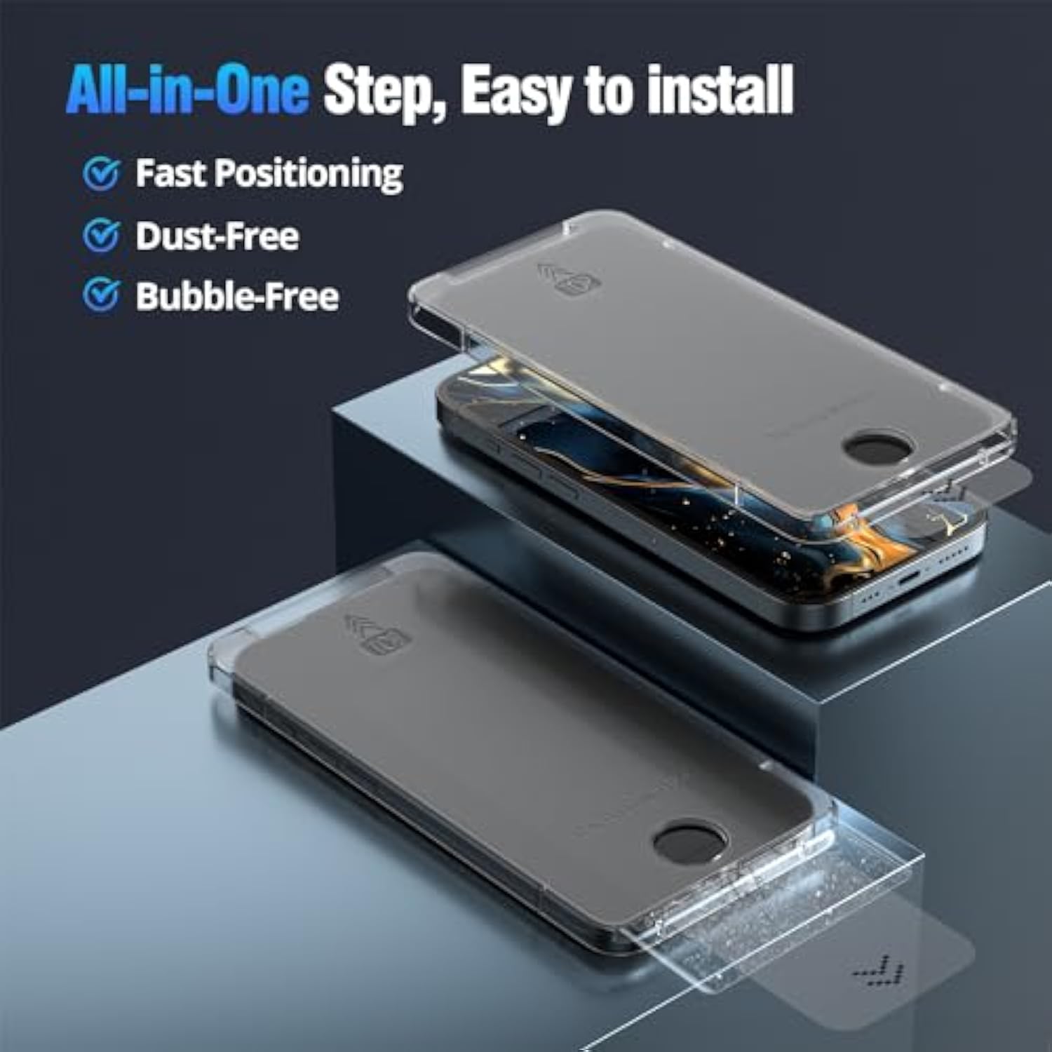 9H+ Glass For Iphone 15 Pro Privacy Screen Protector [Military Grade & Shatterproof] Screen Protector 15 Pro Tempered Glass Full Coverage Protection, 2 Packs