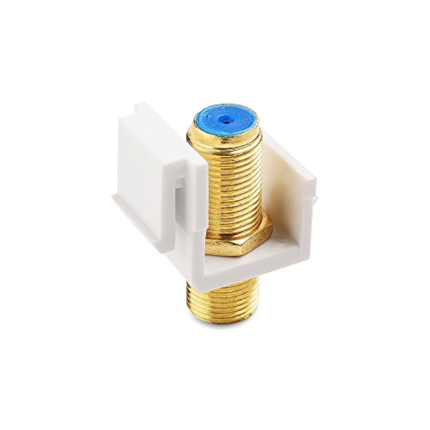 Cable Matters 5 Pack RG6 Keystone Jack Insert, Coaxial Keystone Jack Insert Gender Changer