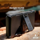 Pelican Shield Series - iPhone 15, iPhone 14, iPhone 13 Case 6.1" [MagSafe] [21ft Military Grade Drop Protection] Rugged, Magnetic Case Kevlar Cover with Belt Clip Holster Kickstand - Black