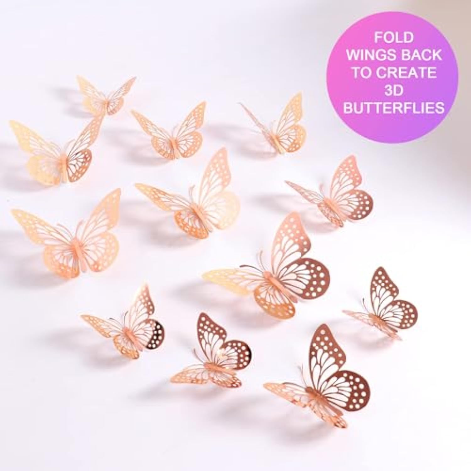 142pcs Pastel Pink Purple Balloon Arch Kit with Butterflies for Party Decorations
