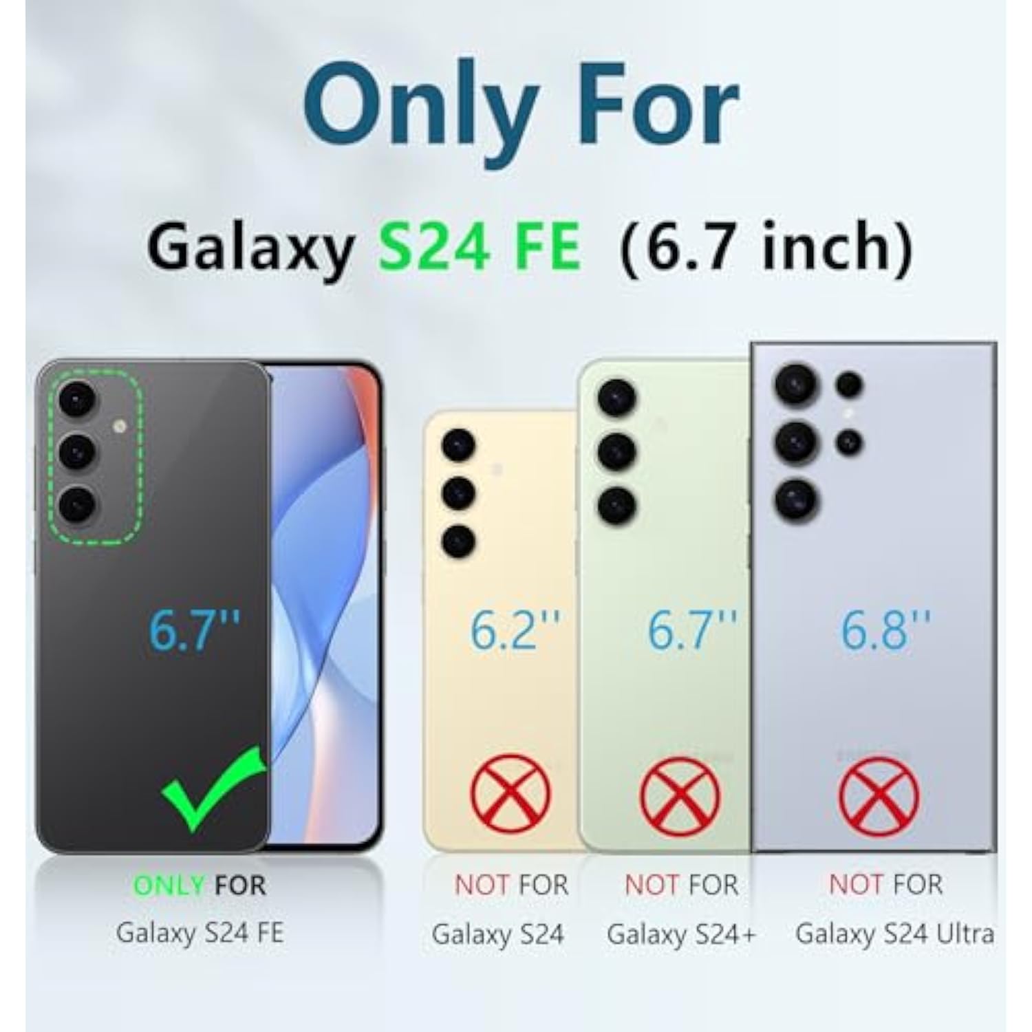 For Samsung Galaxy S24-Fe Case: Military Grade Drop Proof Protection Mobile Cover With Kickstand | Matte Textured Rugged Shockproof Tpu | Protective Sturdy Phone Case Black