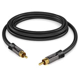 KabelDirekt – 3ft Short – RCA/Phono subwoofer Lead Cable, 1 to 1 RCA/Phono, Audio/Digital/Video (Coax, Male/Male Plugs, for amps/Hi-Fis, Audio Signals/Composite Video, 75 ohm, Black)