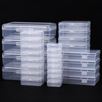 28 Pack Small Storage Containers Mixed Sizes Clear Plastic Boxes Craft Organizers Rectangular Bins With Lids For Small Items Bead Art Craft Jewelry Projects