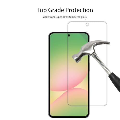 [2+2 Pack Tempered Glass Film For  Galaxy A56 5G Screen Protector 2-Pack with Camera Lens Protector 2-Pack