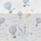 Hot Air Balloon 1St Birthday Party Supplies Tablecloth, 3 Pack Disposable Blue Hot Air Balloon First Birthday Mr Onederful Decorations Table Cover, 55In X 86In