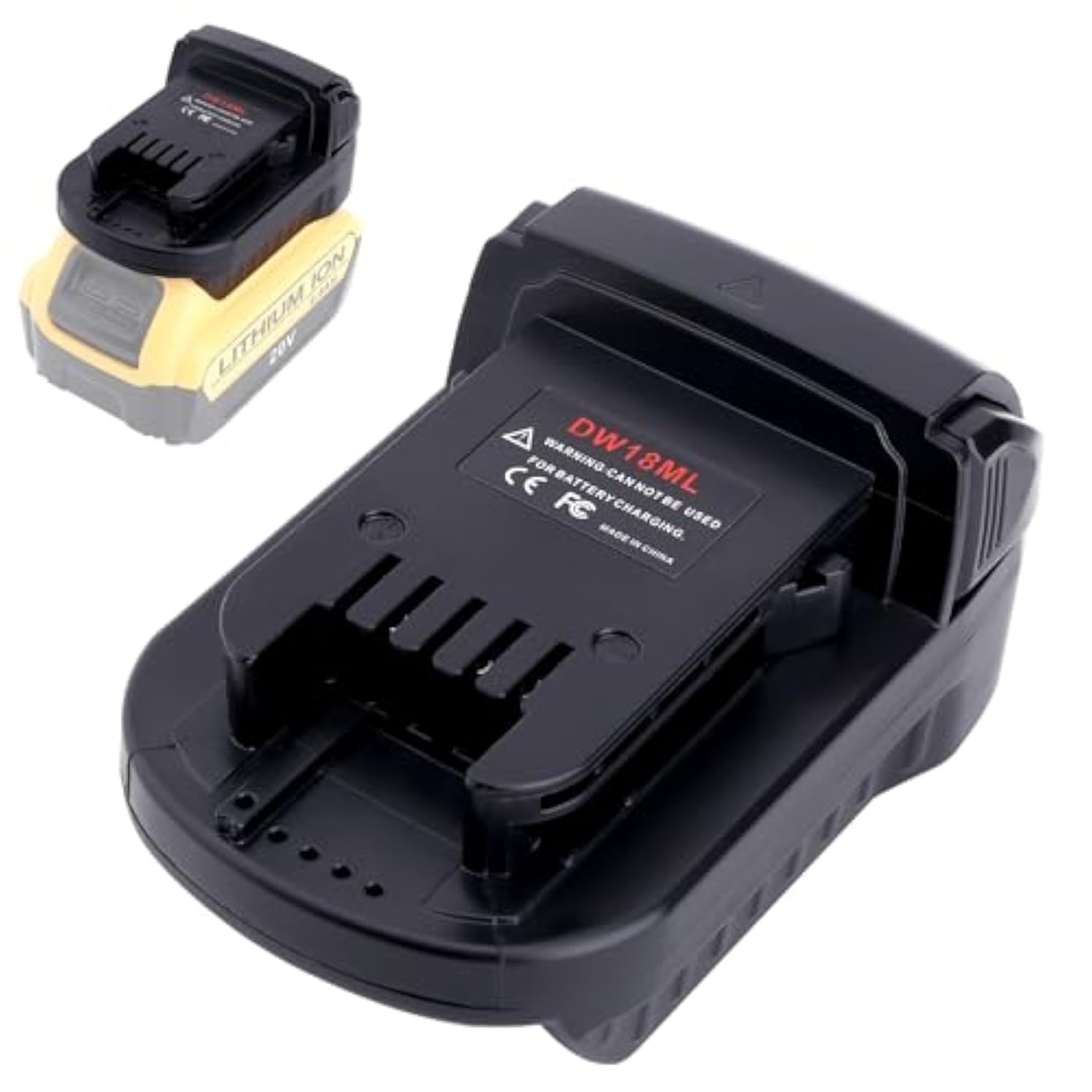 Adapter Compatible With Dewalt 20V Max Battery To Replacement For Milwaukee M18 18V Battery, Adapter Compatible With Milwaukee 18V Cordless Power Tools (Adapter Only)