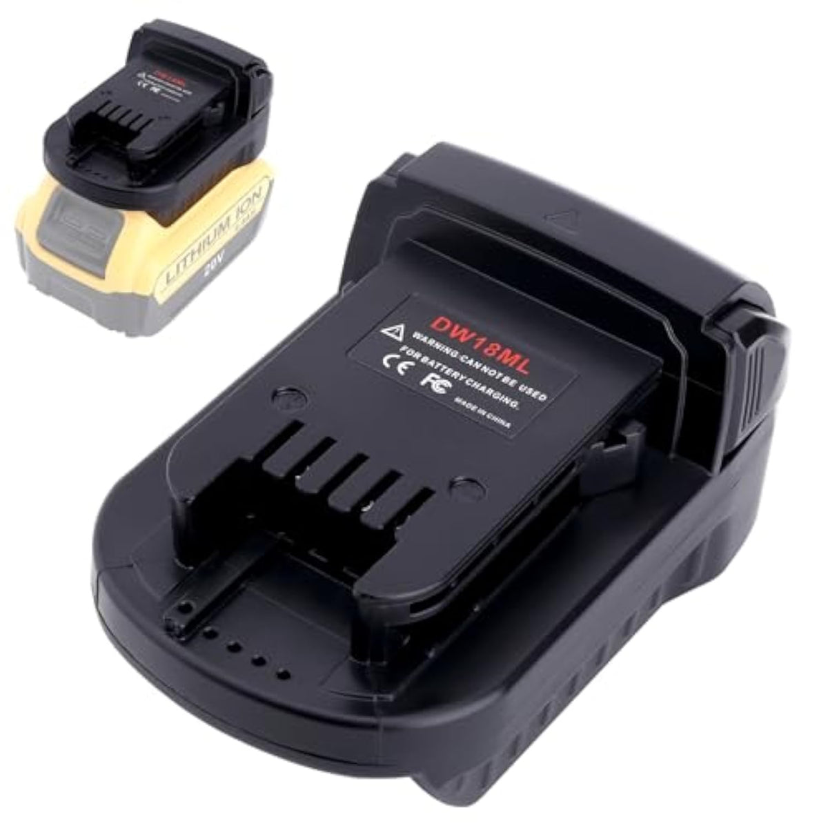 Adapter Compatible With Dewalt 20V Max Battery To Replacement For Milwaukee M18 18V Battery, Adapter Compatible With Milwaukee 18V Cordless Power Tools (Adapter Only)