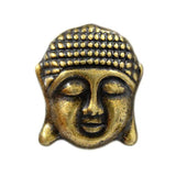 12 Pieces Buddha Head Antique Brass Color Metal Shank Buttons 16Mm