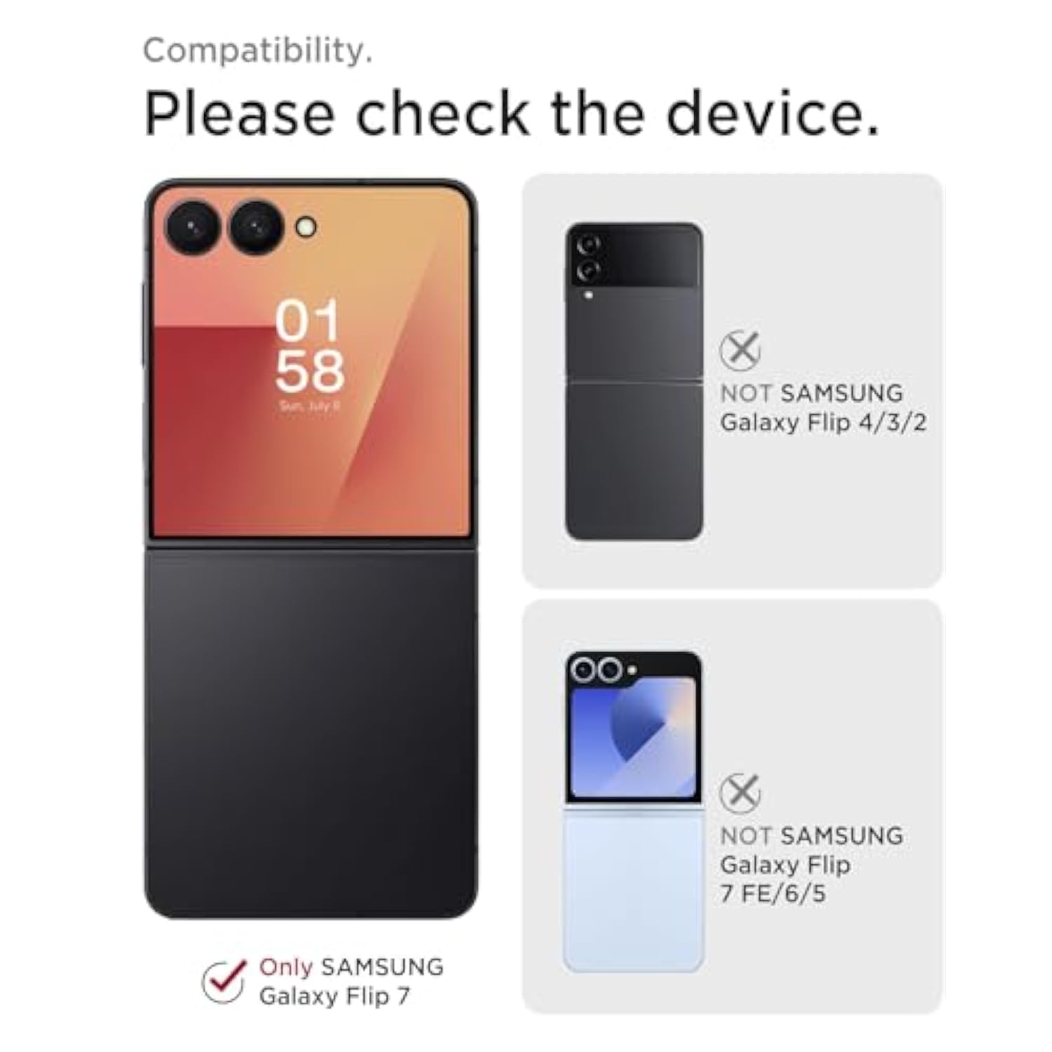 Miimall for Samsung Flip 7 Case Clear Glitter Sparkly Shiny Bling Sparkle [Compatible with MagSafe] Hinge Protection Transparent Hard Shockproof Cover for Z Flip 7 Cases Clear Magsafe, Clear Shimmer