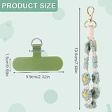 2 Pack Boho Macrame Phone Wrist Strap Floral Lanyard Keychain Pink Green