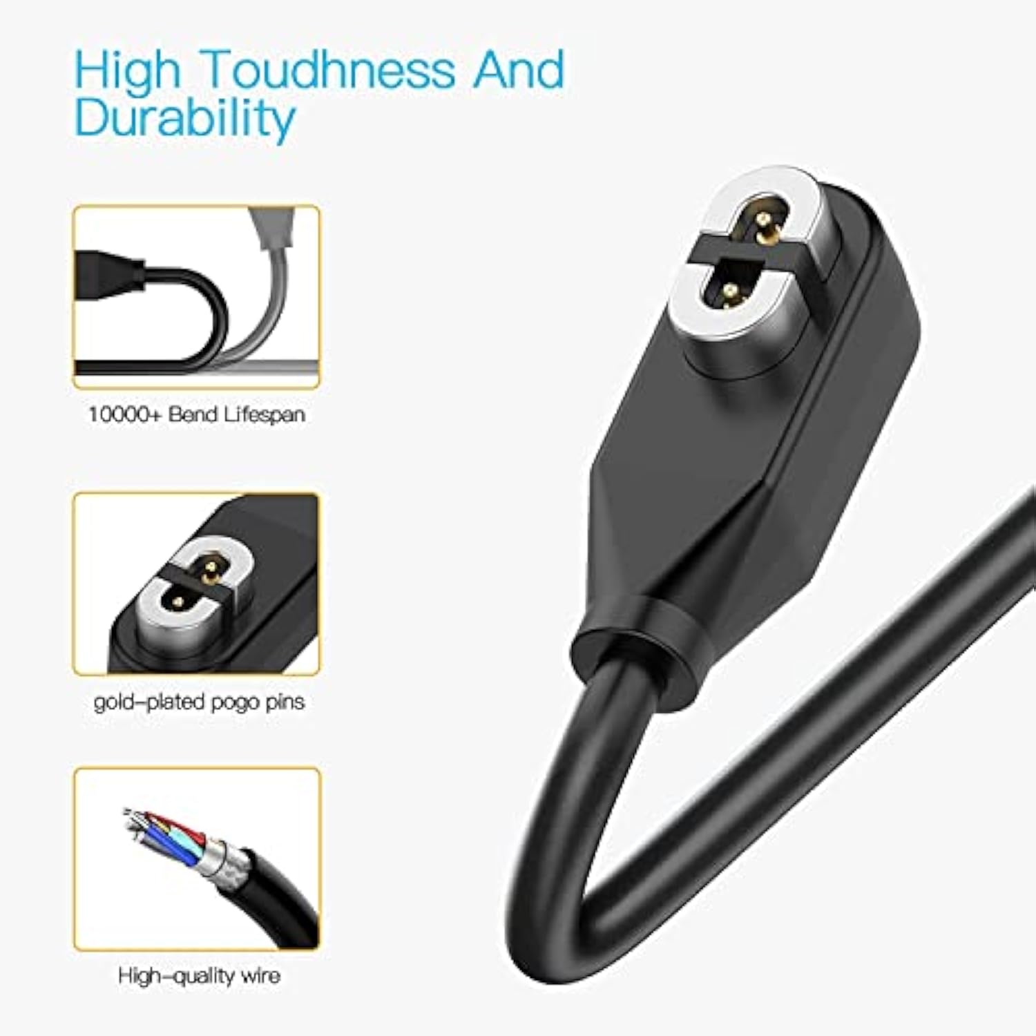 2 Pack Compatible For Shokz Charging Cable,Magnetic Charger Cord Compatible For Aftershokz Aeropex As800,Shokz Openrun Pro,Openrun,Openrun Mini,Opencomm Bone Conduction Headphones