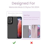 For Motorola G Stylus 5G 2024 Case With 2X Tempered Glass Screen Protectors, Girls Women Florals Liquid Silicone Phone Case, Shockproof Anti-Scratch Soft Protection Case (Colorful)
