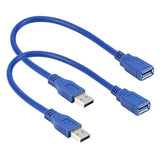 RIITOP Short USB 3.0 Extension Cable USB-A Extender Male to Female 5Gbps (1FT,2-Pack)